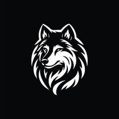 wolf head vector
