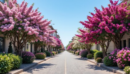 Syringa vulgaris and Nerium oleander frontal street