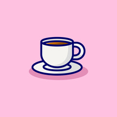 Coffee cute cartoon vector illustration