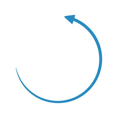 Tall clockwise arrow – Circular arrow turning right, often used to indicate a continuous flow