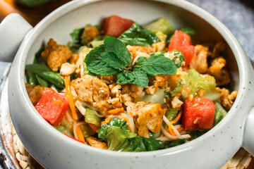 Watermelon Salad in a bowl