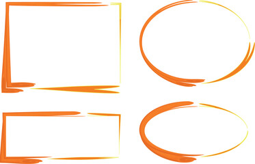 orange yellow colorful abstract pattern frames shapes collection