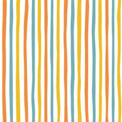 Seamless pattern with wavy vertical stripes on a white background. Retro vector illustration for digital paper and textiles.