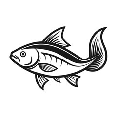 Fish line art vector