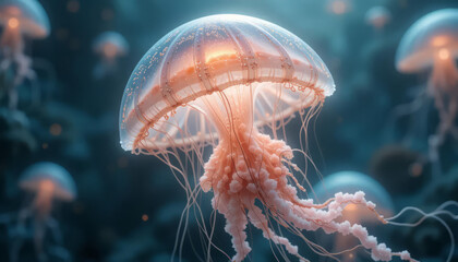 jelly fish in aquarium