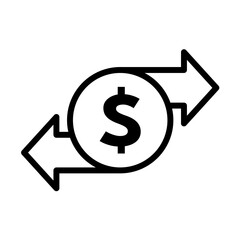 money transfer – simple vector icon illustration