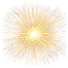 Golden Light Burst Bright Radiating Starburst Effect, Glowing Rays