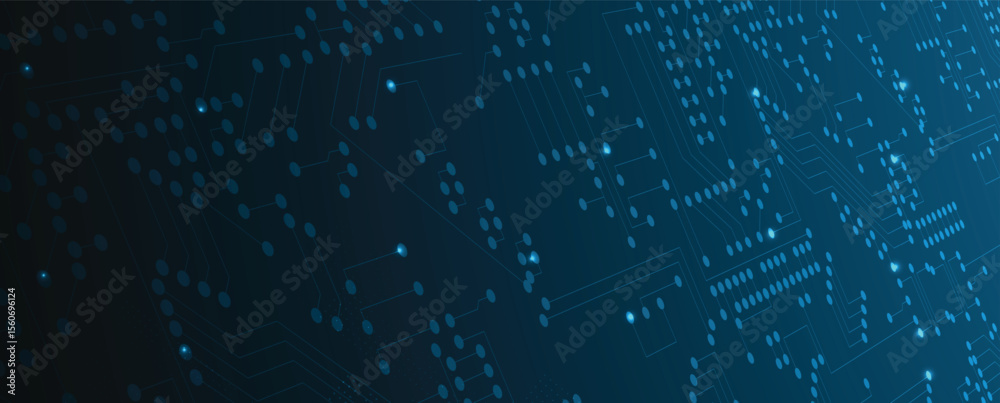 Poster Abstract circuit board pattern technology concept background