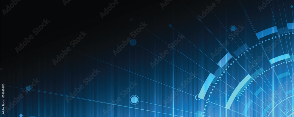 Poster Abstract circuit board pattern technology concept background