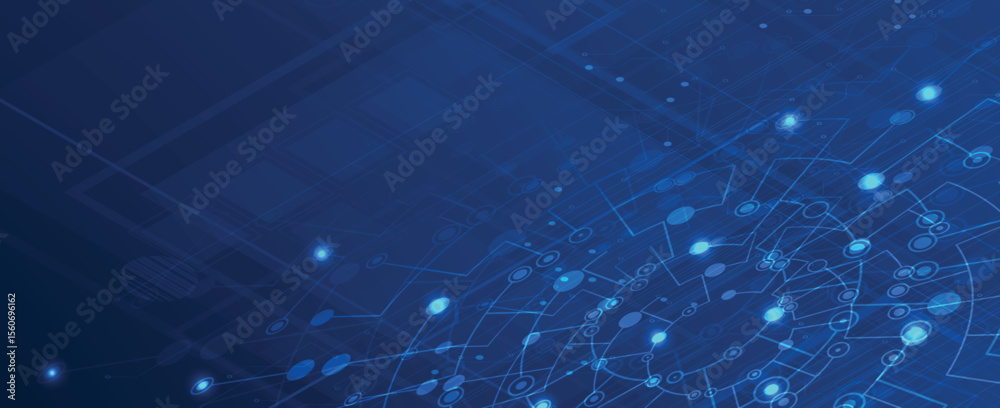 Poster Abstract circuit board pattern technology concept background