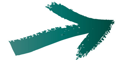 color arrow pointing upwards created with brush strokes on a white background in a simple design.