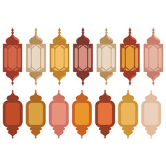 Ramadan Lantern and Floral Art  Traditional Islamic Decor Illustrations
