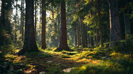 Obraz premium Cozy summer forest