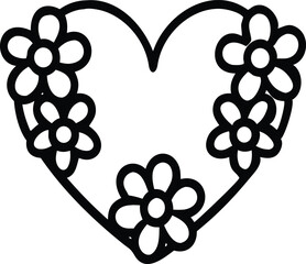heart with floral ornament