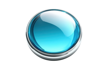 Captivating turquoise orb symbolizing clarity and futuristic vision gleaming with potential on transparent background