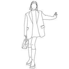 minimalist illustration of a woman 
