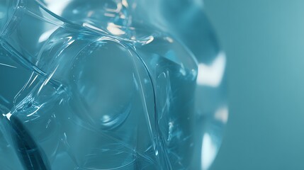 Abstract art of flowing, translucent shapes