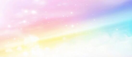 Pastel rainbow gradient with soft light specks