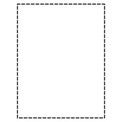 Vertical rectangle dashed line border