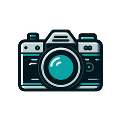 Vintage camera illustration showcasing a classic design with a modern twist, ideal for photography themes