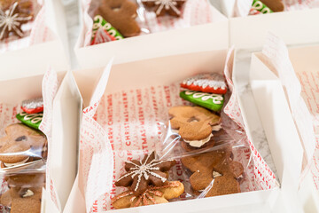 Open Holiday Cookie Gift Boxes with Festive Assorted Treats