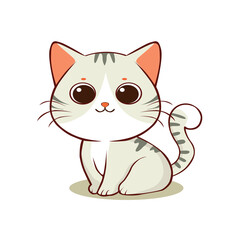 anime cartoon characters cute cats in spring pictures, happy cute, art, animals, kittens, pets, graphics, cats