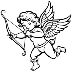 Fototapeta premium cupid with bow and arrow