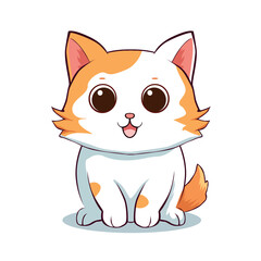 anime cartoon characters cute cats in spring pictures, happy cute, art, animals, kittens, pets, graphics, cats