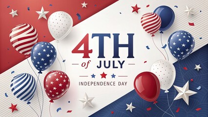 Obraz premium 4th of July USA Independence Day Celebration Background. Vector Illustration