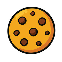 Fototapeta premium Vector illustration of a round cookie