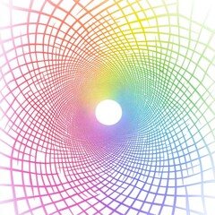Rainbow spiral grid design