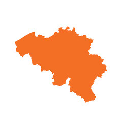 Obraz premium Map of Belgium, sign silhouette. World Map Globe. Vector Illustration isolated on transparent background. Europe continent.