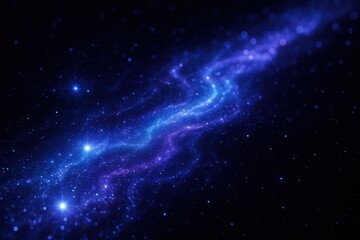 Obraz premium Vast cosmic nebula with shimmering blue and violet stardust in deep space