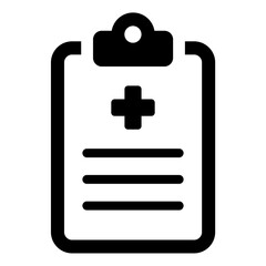 診療ファイル、カルテのシルエットアイコン