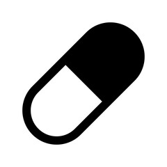Simple capsule medicine icon illustration
