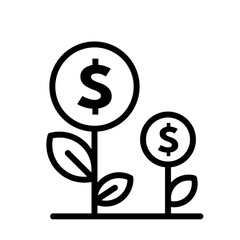Financial growth investment -  vector icon