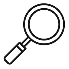 Outline Magnifying Glass Icon – Minimal Search Symbol Illustration