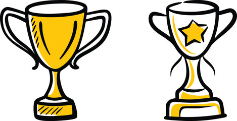 Collection of trophy and award icons