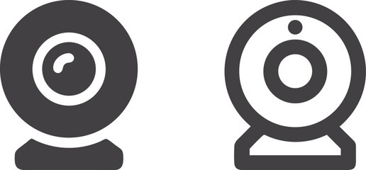 CCTV Camera Icons – Simple and Modern Vector Set Featuring Surveillance Cameras, Security Systems, Monitoring Devices, and Safety Symbols for Security and Protection Concept
