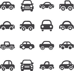 Collection of Car Icons and Car Silhouette icons