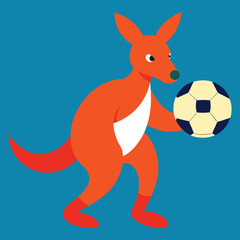 Boxing kangaroo wearing gloves in dynamic fighting stance Vector illustration