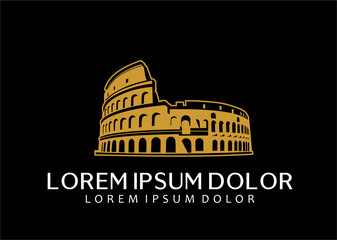 colosseum building silhouette 2.eps