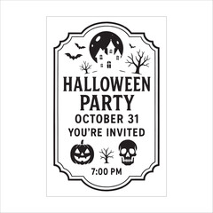 Halloween Pumpkin Illustration Flyer Design