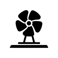 Table Fan Icon Vector Graphics in Flat Style
