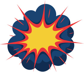 Dynamic Comic Book Style Explosion Blast Bubble