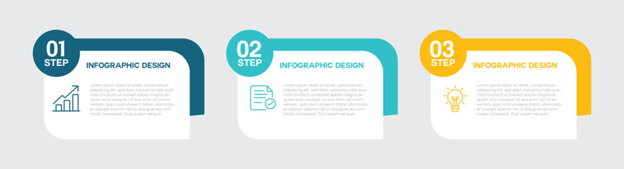 Business infographic template. Idea chart with four options, steps. infographic template design icons 3 options or steps. Vector chart.