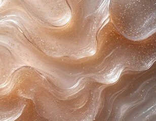 Fototapeta premium Resin-style texture with layers, sparkle, and deep shadows.