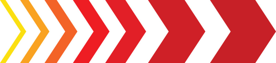 red arrow. dynamic moving arrow representing speed, acceleration, fast. transparent and vector illustration. red and white stripes background, 