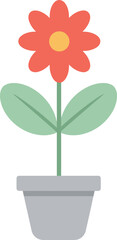 Simple Potted Flower Icon - Home & Garden Plant

