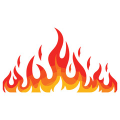 Dynamic Flames Dancing with Fiery Passion A Vivid and Energetic Display of Heat and Light on a White Canvas